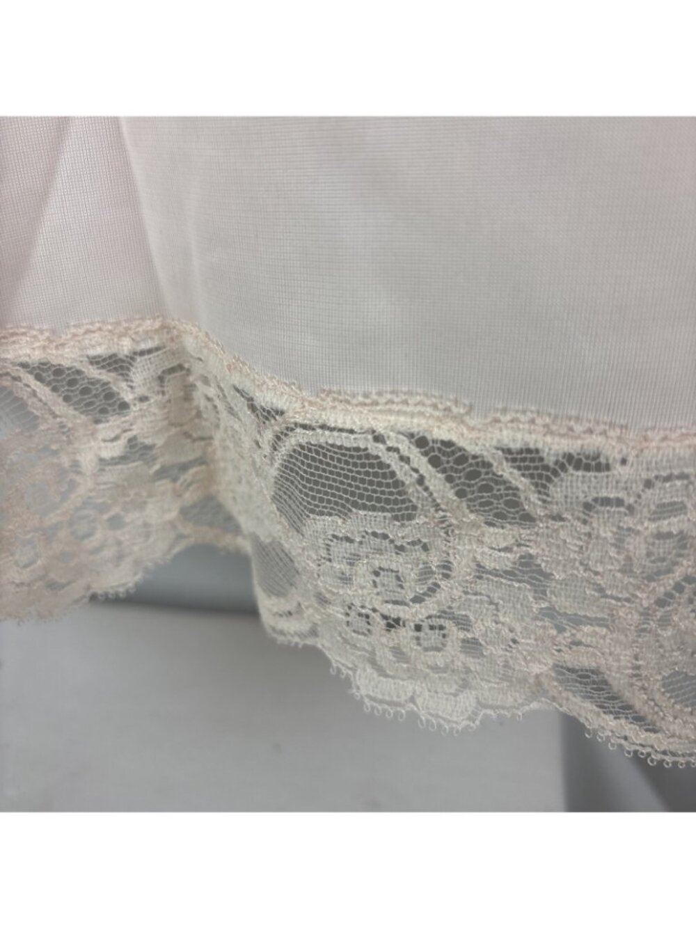 Vtg 1960s Komar dress slip lace bodice slip dress full slip Pale Pink 36 short - Picture 4 of 7